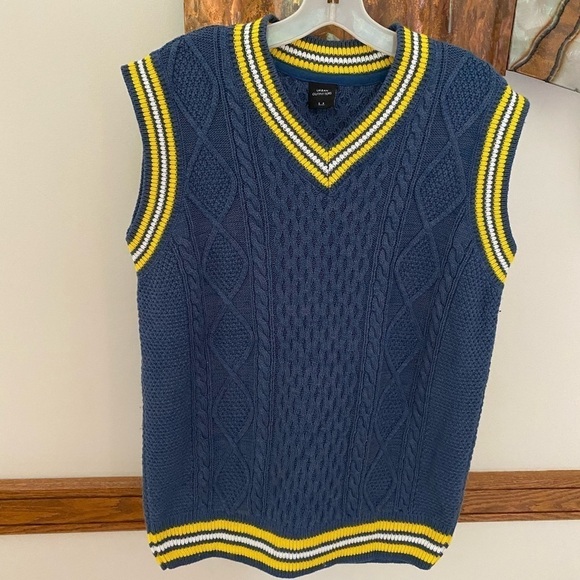 Urban Outfitters Blue V-Neck Sweater Vest small - Picture 6 of 8